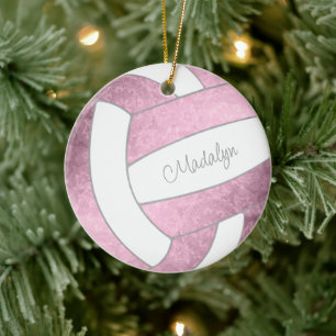 Décoration En Céramique nom personnalisé rose poussiéreux keepsaké volleyb