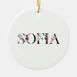 Décoration En Céramique Nom Sofia.