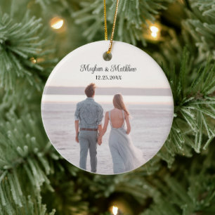 Décoration En Céramique Nos premiers noël nouveaux mariés Mariage rustique