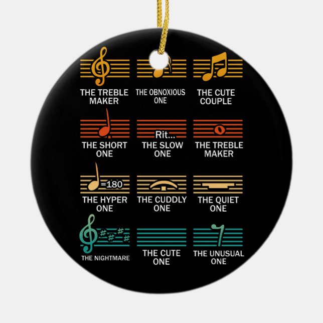 Décoration En Céramique Notes musicales (Devant)