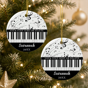 Décoration En Céramique Notes musicales personnalisées pour piano-clavier