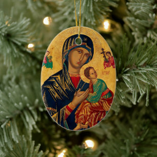Décoration En Céramique Notre Mère du Succor perpétuel
