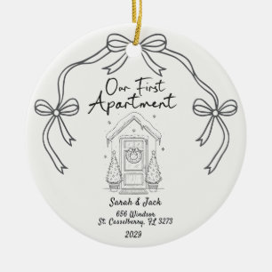 Décoration En Céramique Notre Premier Appartement Année et Noms Personnali