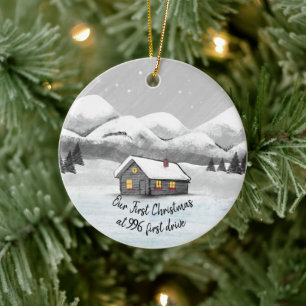 Décoration En Céramique notre premier Noël dans notre nouveau cabine du jo