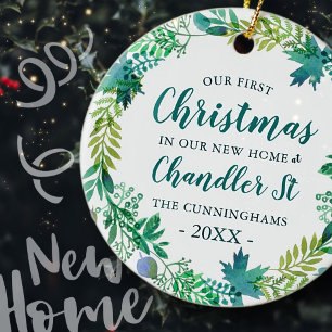 Décoration En Céramique Notre premier Noël dans une nouvelle maison La gu