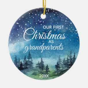 Décoration En Céramique Notre premier Noël de grand-parents