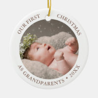 Notre premier Noël en grands-parents Photo moderne