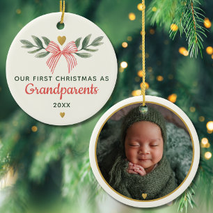 Décoration En Céramique Notre Premier Noël en Tant Que Grands-Parents Phot