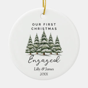 Décoration En Céramique Notre premier Noël engagé couple personnalisé