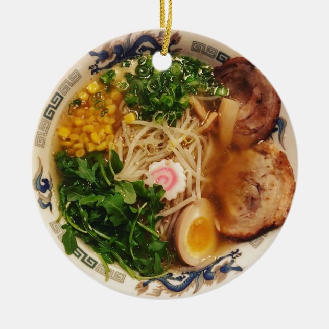 Décoration En Céramique Nouilles de Ramen de porc (Devant)