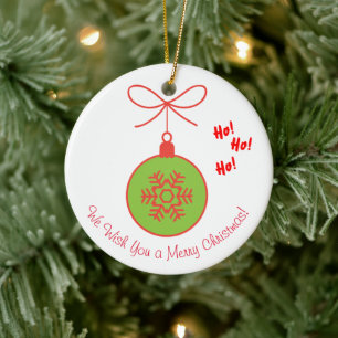 Décoration En Céramique Nous attendons Père Noël Ho ! Ho ! Ho ! Vacances d