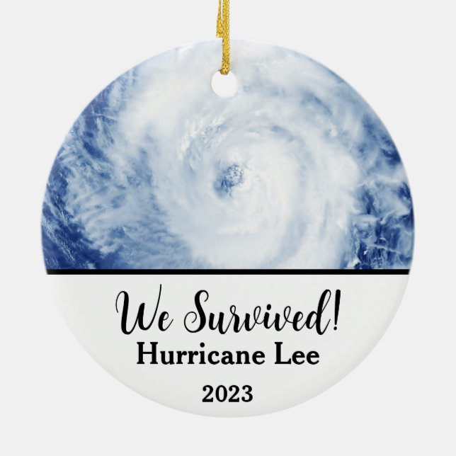 Décoration En Céramique Nous Avons Survécu ! Ouragan Lee 2023 (Dos)