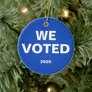 Décoration En Céramique Nous avons voté l'année blanche bleue pour les