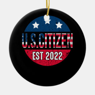 Décoration En Céramique Nouveau citoyen américain est 2022 Immigrant amé