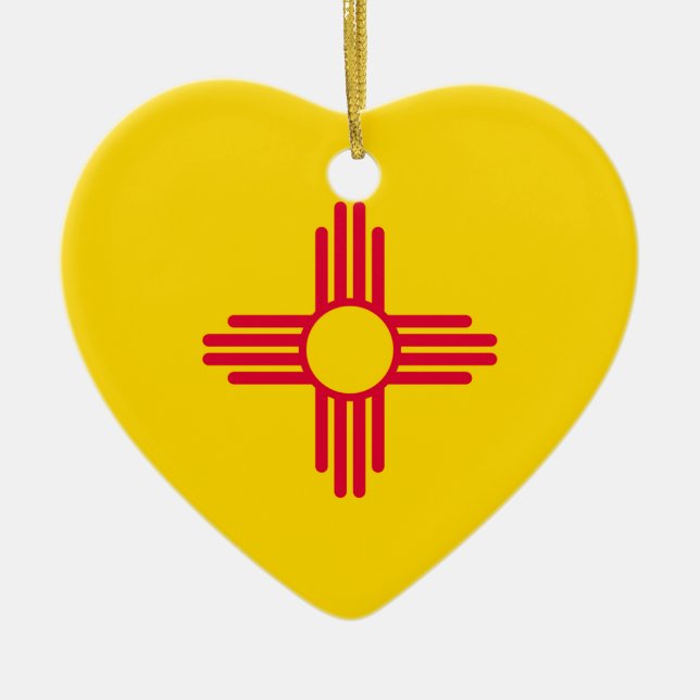 Décoration En Céramique Nouveau-Mexique État Drapeau (Devant)