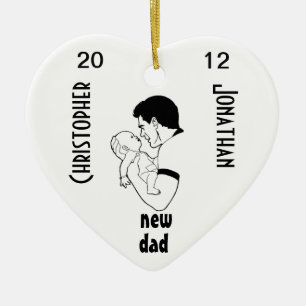 Décoration En Céramique Nouveau papa - personnalisable