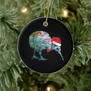 DÉCORATION EN CÉRAMIQUE NOUVELLE-ZÉLANDE KIWI XMAS PAUA