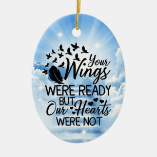Décoration En Céramique Nuages en mémoire de l'amour un à Noël