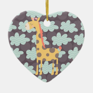 Décoration En Céramique Nuages et girafes