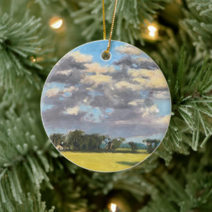 Décoration En Céramique Nuages pittoresques sur les pâturages de ferme St 