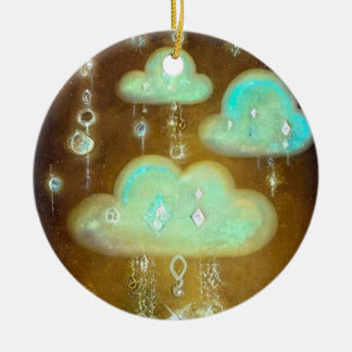 Décoration En Céramique Nuages vintages de pluie cristalline