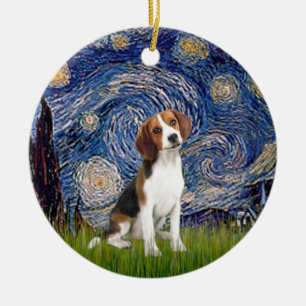 Décoration En Céramique Nuit étoilée - Beagle #1