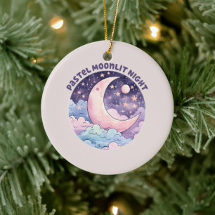 Décoration En Céramique Nuit Pastel Moonlit - Dreamcent Crescent Moon