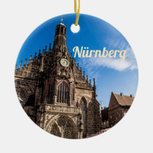 Décoration En Céramique Nuremberg Hauptmarkt Nürnberg Bavière Allemagne