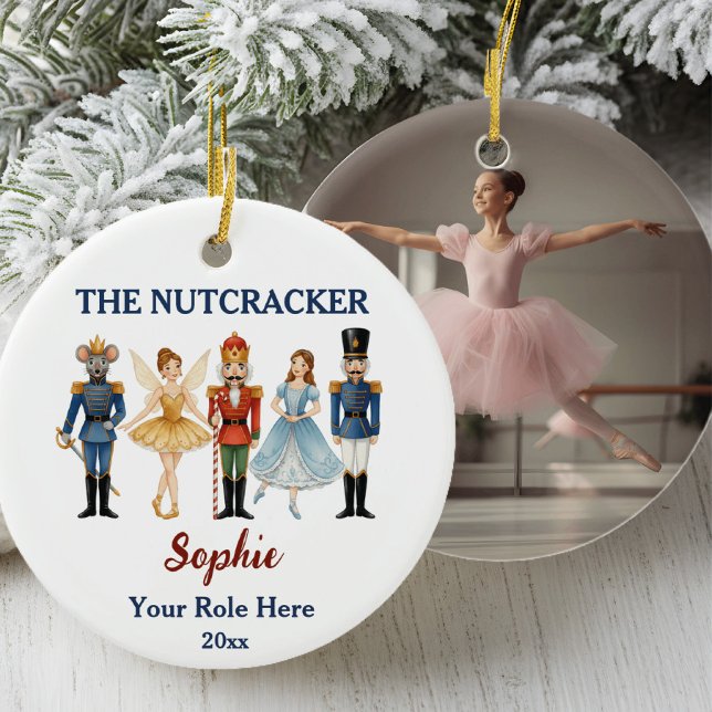 Décoration En Céramique Nutcracker Ballet Custom Name & Role, Photo (Créateur téléchargé)