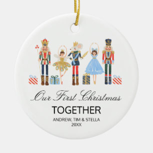 Décoration En Céramique Nutcracker Notre Premier Noël Ensemble
