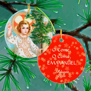 Décoration En Céramique O Come, O Come, Emmanuel (Détail) Avent