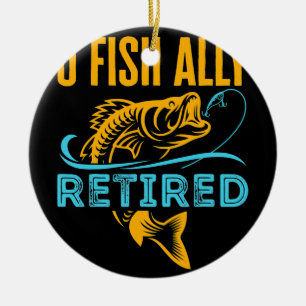 Décoration En Céramique O Pêche Ally Retraité Funny Pêche Retraite