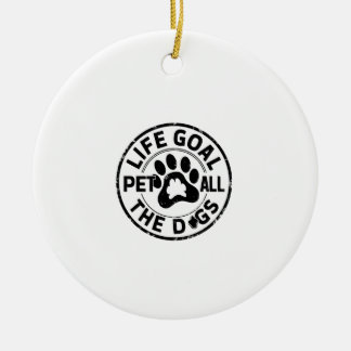 Décoration En Céramique Objectif de vie Caresser Tous Les Chiens Copie Cop