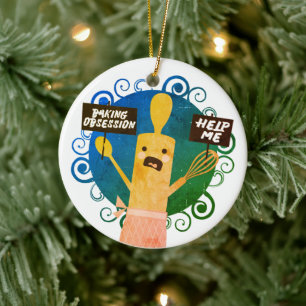 Décoration En Céramique Obsession de cuisson à épingle à rouler mignonne a