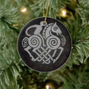 Décoration En Céramique Odin Riding Sleipnir - Norse Mythologie Viking Art