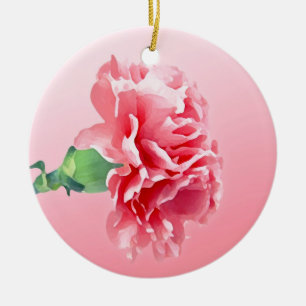 Décoration En Céramique Oeillet rose