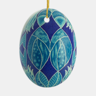Décoration En Céramique Oeuf bleu