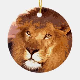 Décoration En Céramique OEuvre de Lion