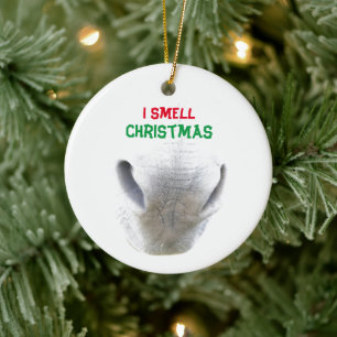 Décoration En Céramique Oeuvre de Noël avec nez d'âne