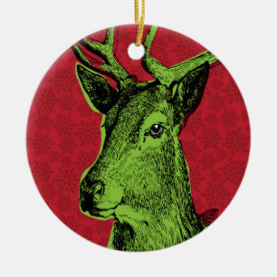 Décoration En Céramique Oh Deer Christmas Orament