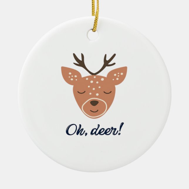 Décoration En Céramique Oh Deer Deer Love Save The Deer Creative DOrnament (Devant)