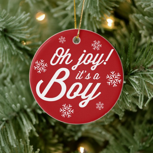 Décoration En Céramique Oh Joy It's A Boy Photo Holiday Faire-part de nais (Arbre)
