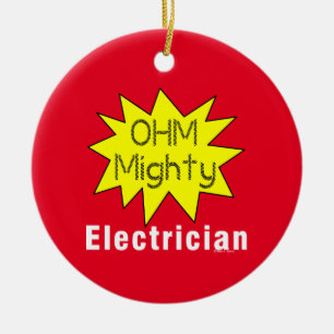 Décoration En Céramique Ohm Mighty Electrician