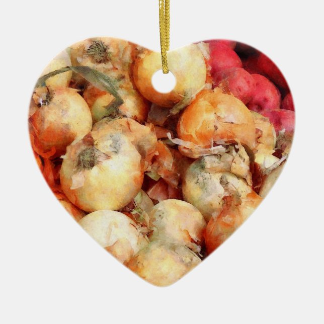 Décoration En Céramique Oignons en gros plan (Devant)