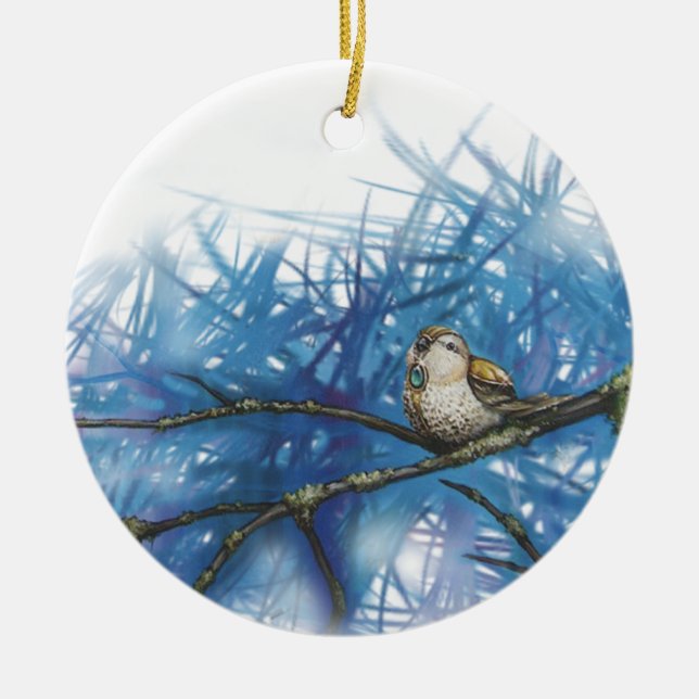 Décoration En Céramique oiseau guerrier (Devant)