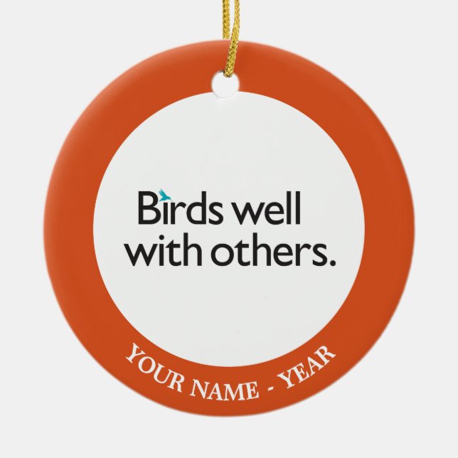 Décoration En Céramique Oiseaux bien avec d'autres (Devant)