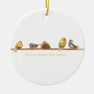 Décoration En Céramique Oiseaux d'une plume