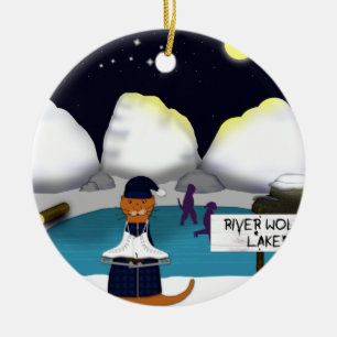 Décoration En Céramique Oliver The Otter Skates à River Ceramic Orament