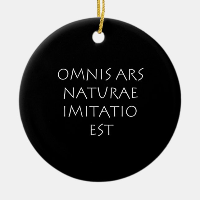 Décoration En Céramique Omnis ar naturae imitatio est (Devant)