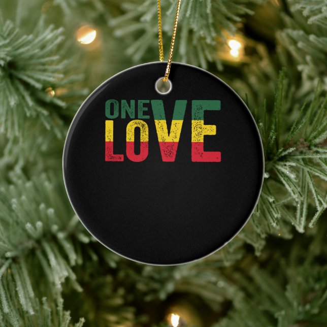 Décoration En Céramique One Love Jamaican Rasta (Arbre)